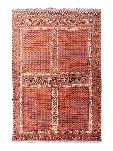 A Yomud Bokhara Wool Carpet
12 feet 7 inches x 8 feet 8 inches.