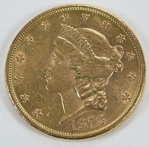 1873-S Liberty Head $20 Gold Coin