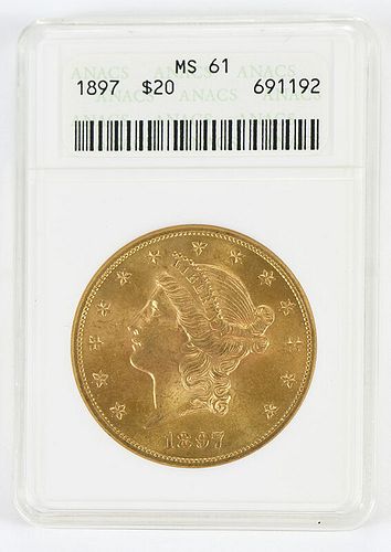 1897 Liberty Head $20 Gold Coin 