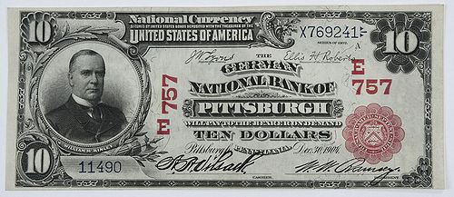 1902 $10 German NB Pittsburgh, Pennsylvania 
