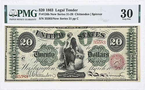 1863 $20 Legal Tender