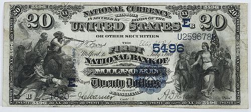 1882 $20 First NB Milford, Pennsylvania 