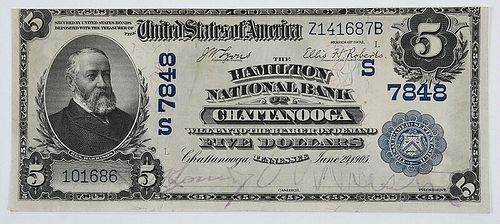1902 $5 Hamilton NB Chattanooga, TN