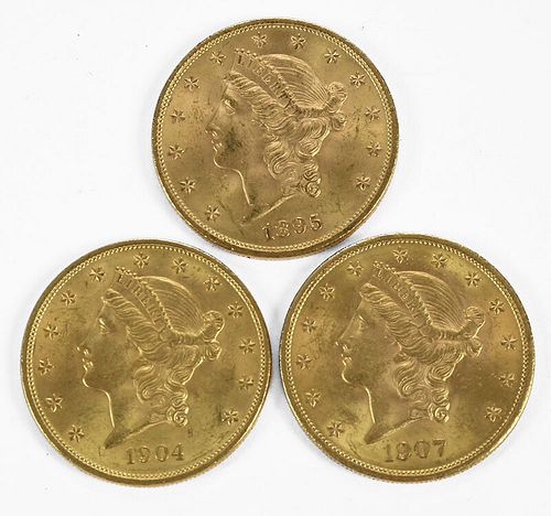 16 Liberty Head $20 Gold Coins