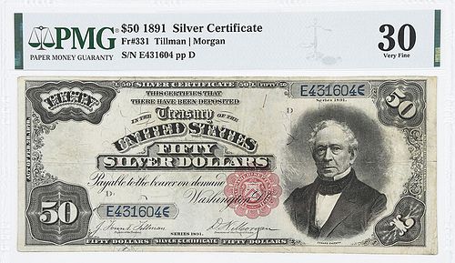 1891 $50 Silver Certificate