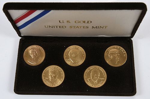 Five Gold Postal Medallions 