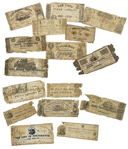 17 Assorted Southern States Notes