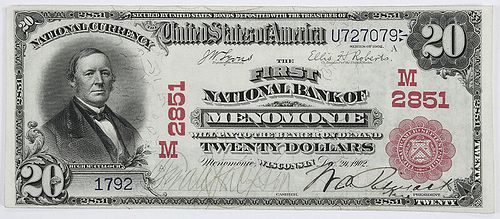1902 $20 First NB Menomonie, Wisconsin 