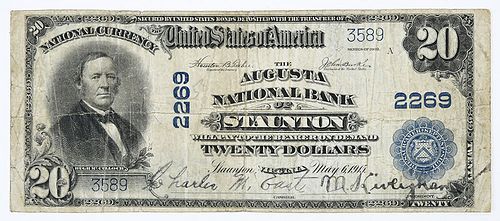 1902 $20 Augusta NB Staunton, Virginia 