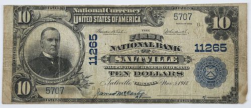 1902 $10 First NB Saltville, Virginia 
