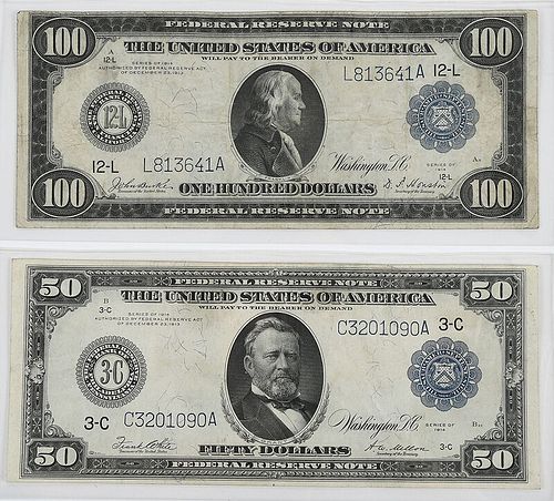 Two 1914 Federal Reserve Notes 