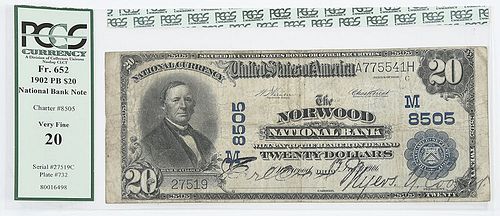 1902 $20 Norwood NB, Ohio 