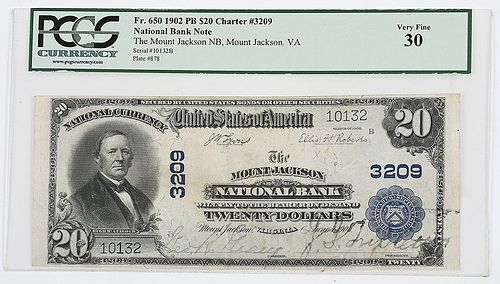 1902 $20 Mount Jackson NB, Virginia