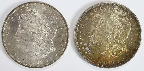 Two Rolls 1879-S Morgan Silver Dollars 