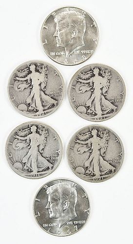 Group of Silver Half Dollars