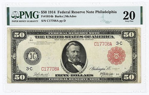 1914 $50 Red Seal Federal Reserve Note