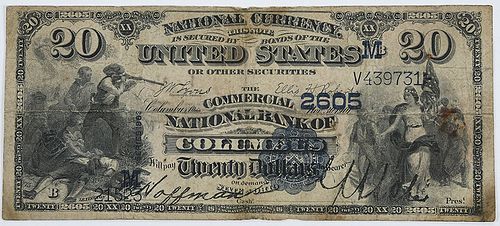 1882 $20 Commercial NB Columbus, Ohio