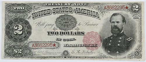 1890 $2 Treasury Note