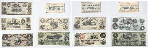 Dozen Florida Obsolete Bank Notes