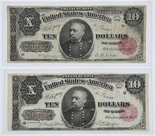 Two $10 Treasury Notes 