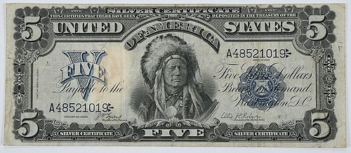 1899 $5 Chief Onepapa Silver Certificate