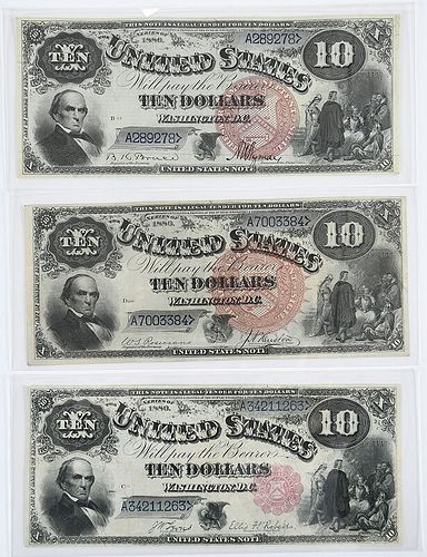 Three $10 Legal Tender Notes 