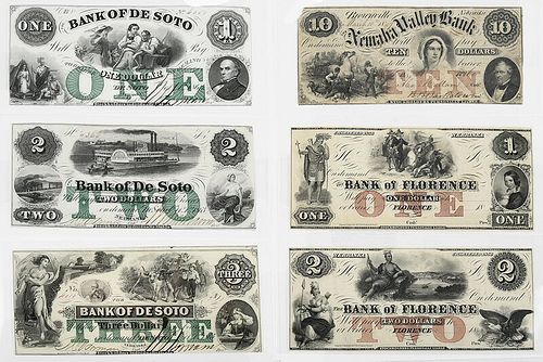 20 Nebraska Obsolete Bank Notes 