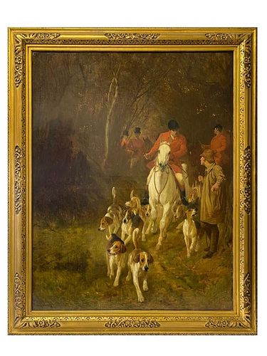 John Charlton (BRITISH, 1849â€“1917) oil on canvas