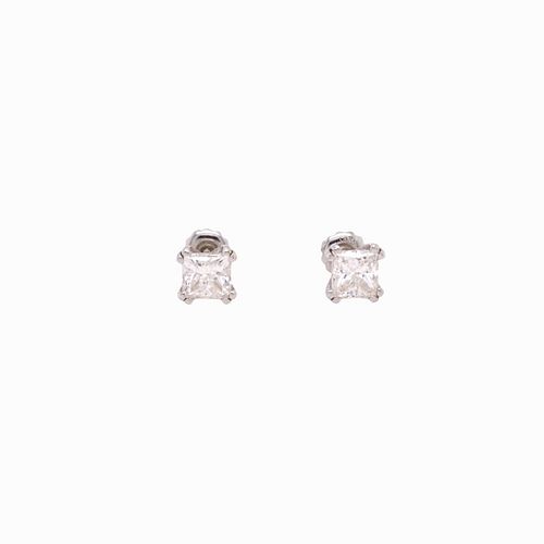 Princess Cut Diamond Earrings 2.03TCW