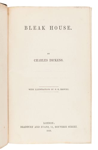 DICKENS, Charles (1812-1870). Bleak House. London: Bradbury & Evans, 1853.