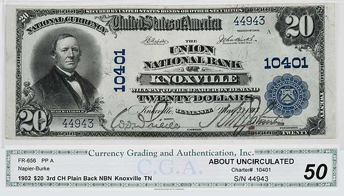 1902 $20 Union NB Knoxville, TN