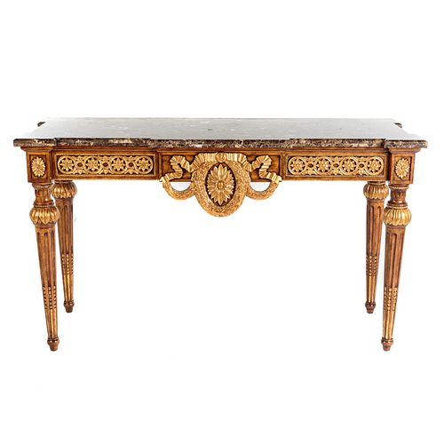 Maitland-Smith Louis XVI Style Marble Top Console