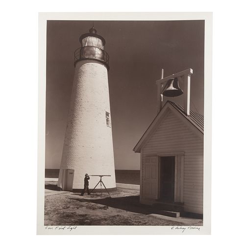 A. Aubrey Bodine. "Cove Point Light," photograph