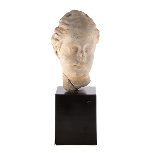 Hellenistic Carved Sandstone Female Head