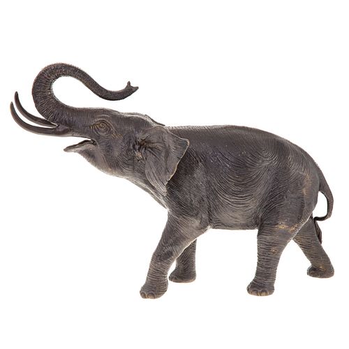 Continental Patinated Bronze Elephant