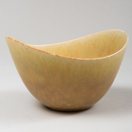 Gunnar Nyland 'Hares Fur' Glazed Stoneware Bowl for Rorstrand