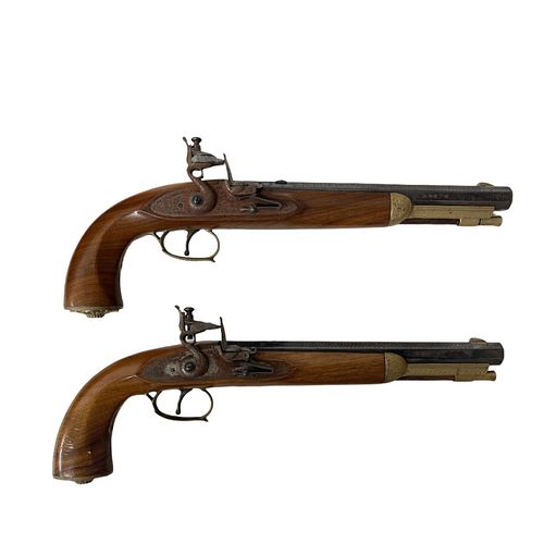 19th Century flintlock Jewel pistols