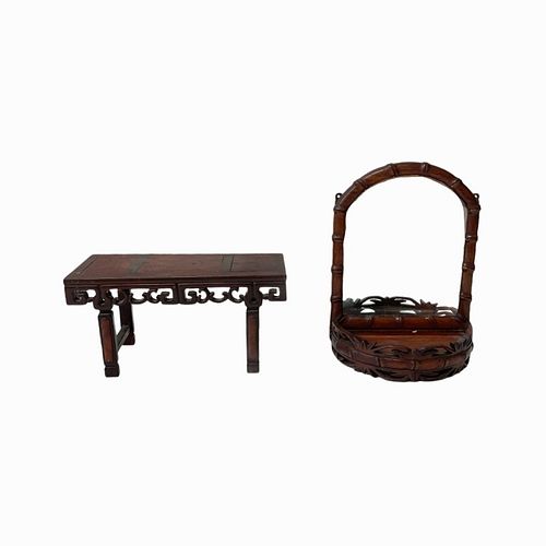 Miscellaneous Chinese Nesting Tables & Mirror