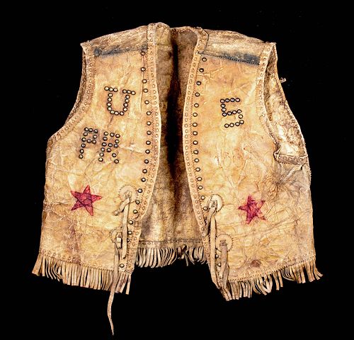 19th C. American Leather Vest for Wild West Performance