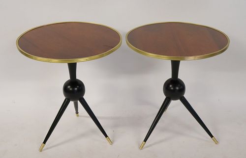 A Pair Of Midcentury Style Rosewood Tables