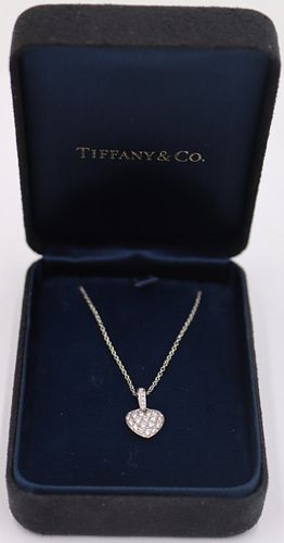 JEWELRY. Tiffany & Co Platinum & Diamond Necklace.