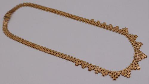 JEWELRY. Italian 18kt Gold Articulated Necklace.