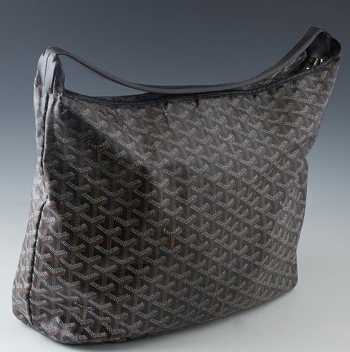 Sold at Auction: Goyard - Large Hobo Shoulder Bag - Black Fidji