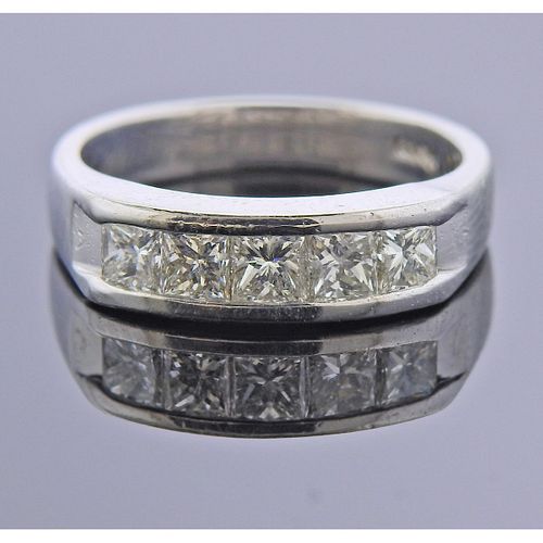 Platinum Princess Cut Diamond Ring 