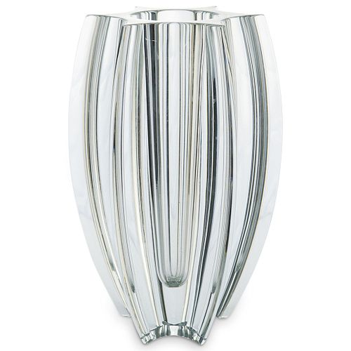 Baccarat Modernist Clear Crystal Vase