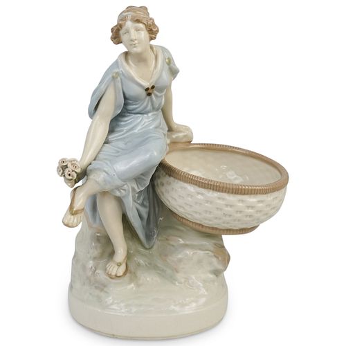 Amphora Figural Porcelain Mounted Bowl