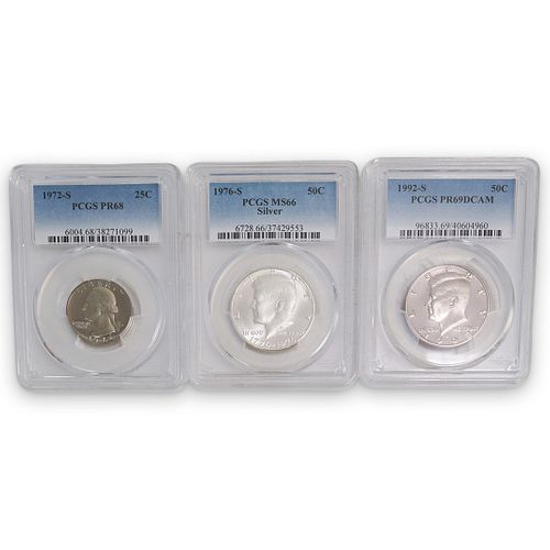 (3Pc) U.S. Graded Coins (PCGS)