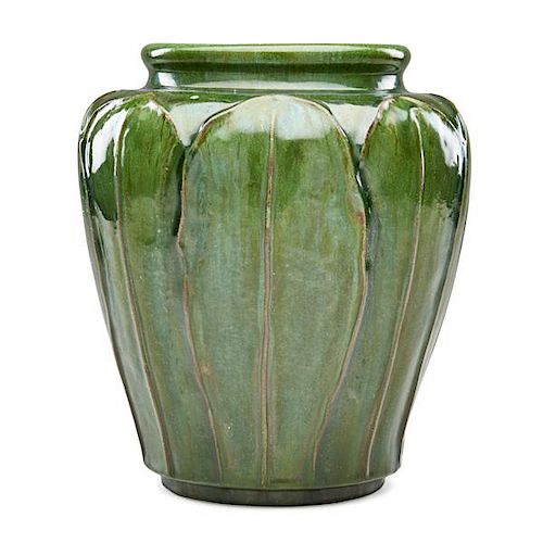 W.J. WALLEY Vase with leaves