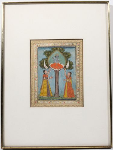 Indian Gouache and Watercolor Miniature Painting