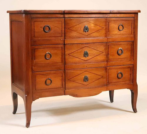 Neoclassical Style Inlaid Mahogany Commode